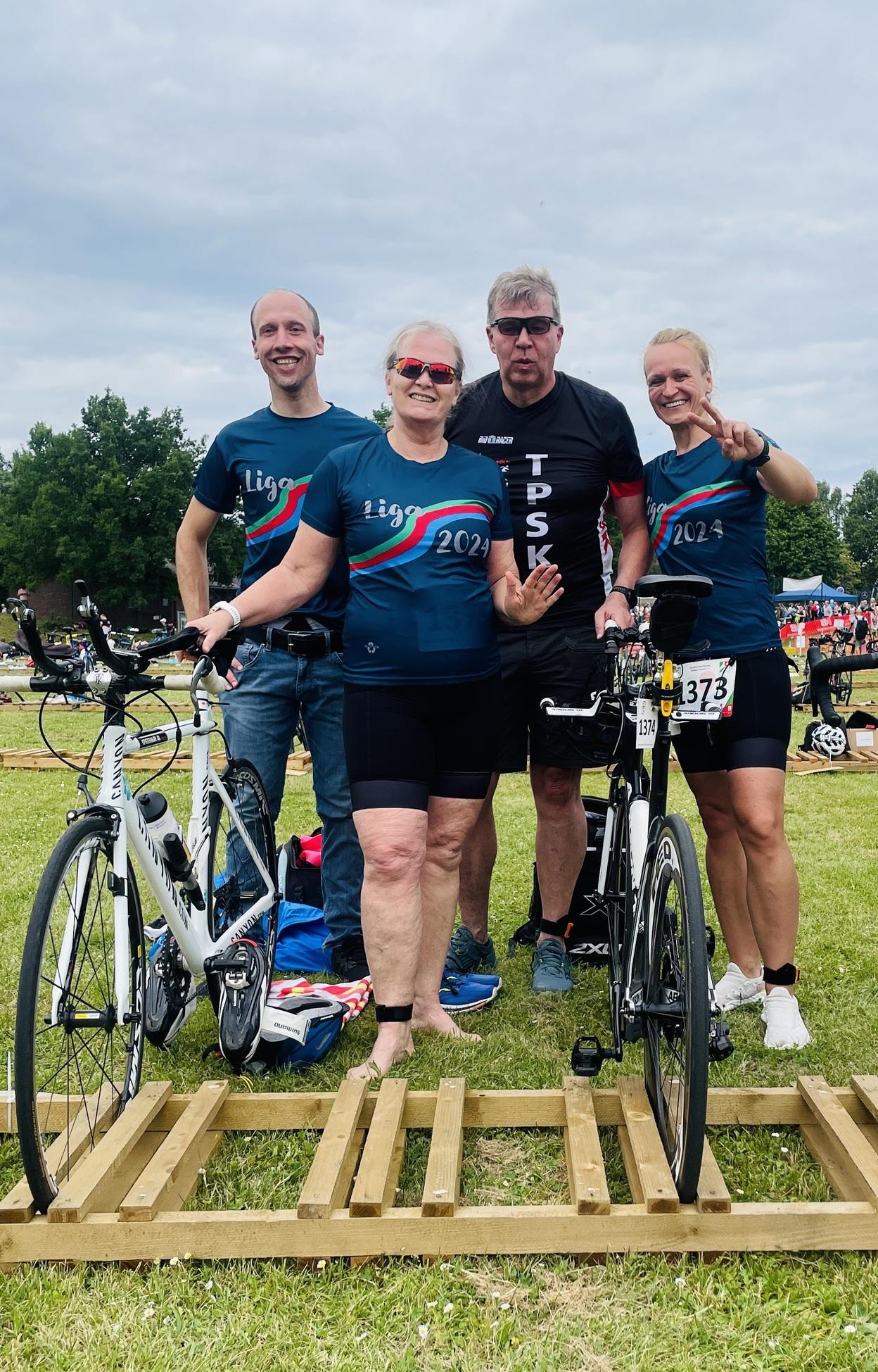 TPSK-Ligatem in Kalkar 2024 Am 30. Juni starteten vier Triathleten des TPSK in der Landesliga Süd in Kalkar Wissel