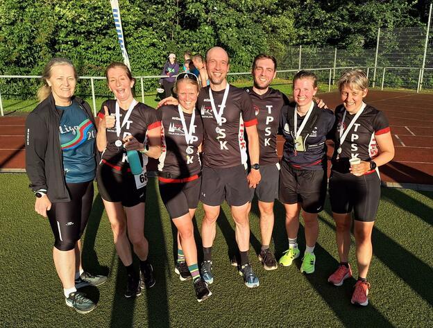 Finisher des TPSK beim Stundenlauf 2024 Sechs TPSK-Triathleten finishen den Nippeser Stundenlauf im Juli 2024