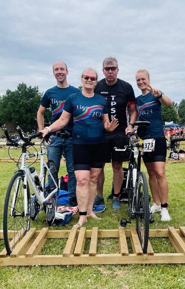 TPSK-Ligatem in Kalkar 2024 Am 30. Juni starteten vier Triathleten des TPSK in der Landesliga Süd in Kalkar Wissel