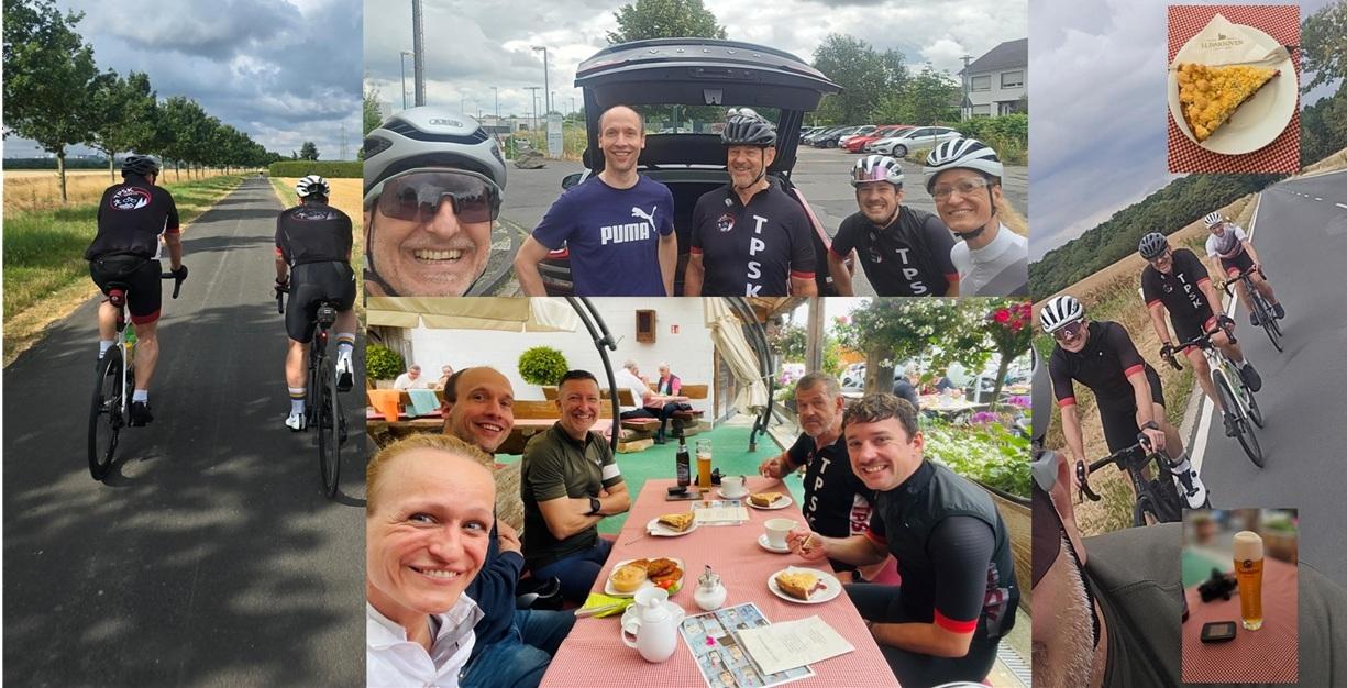 TPSKler Ina, Carsten, J&ouml;rg, Lukas und Sebastian fahren zum Scheunencaf&eacute; nach Hilberath